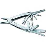 Victorinox Multifunktionswerkzeug Swiss Tool Spirit XC (24 Funktionen, Leder-Etui) silber