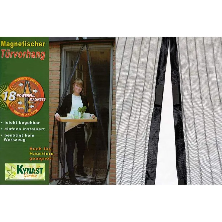 Fliegengitter Türvorhang Magnetic 210 x 100 cm schwarz