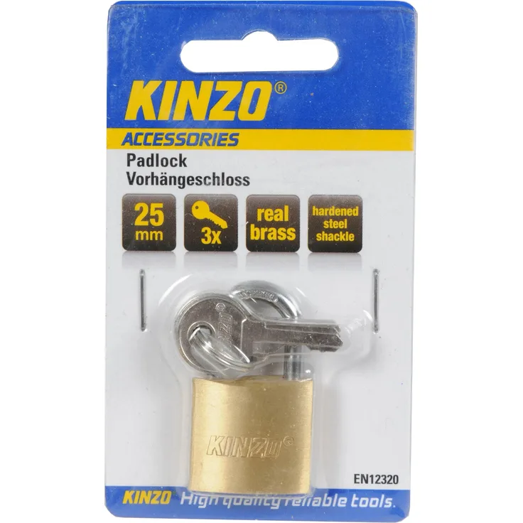 Kinzo Messing-Vorhängeschloss, 25 mm