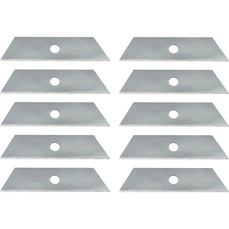 Wedo 7880 Ersatzklingen (für Safety Cutter Standard, Trapez Form, Carbonstahl, Kunststoffbox) 10 Stück, silber