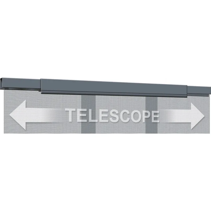 Schellenberg 50655 Insektenschutz Teleskopvorhang, 95 x 220 cm Fliegengitter Vorhang teleskopierbar, mit 3 Lamellen