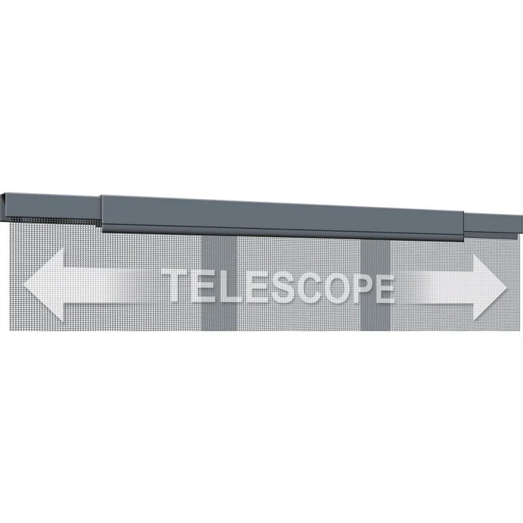 Schellenberg 50655 Insektenschutz Teleskopvorhang, 95 x 220 cm Fliegengitter Vorhang teleskopierbar, mit 3 Lamellen – Bild 1
