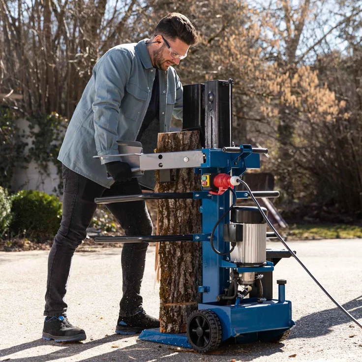 Scheppach Compact 8T Holzspalter stehend | 7,95 Tonnen Spaltkraft 400V 3500W | Holzlänge 1070mm / max. Ø 350mm | schwenkbarer Tisch | Hartholz & Weichholz - mit Fahrvorrichtung – Bild 11