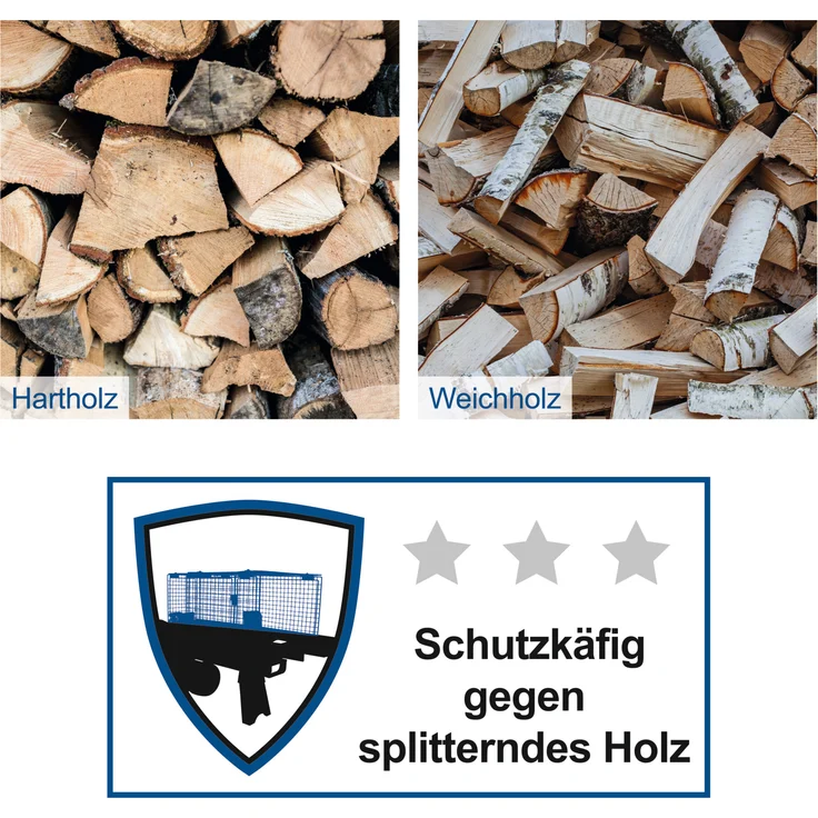 Scheppach Holzspalter HL760L, 7 t, 230V, liegend max. 520 mm Spaltgutablage, 7t Spaltdruck, 63kg – Bild 4