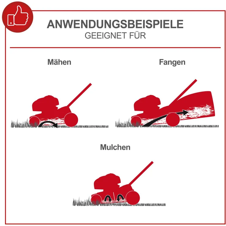 Scheppach Benzin Rasenmäher MS225-53 mit Radantrieb | 53cm Schnittbreite | 65L Fangbox | Höhenverstellung 7 Stufen | Seitenauswurf & Reinigungsfunktion | Mulchmäher | inkl. Motoröl – Bild 3