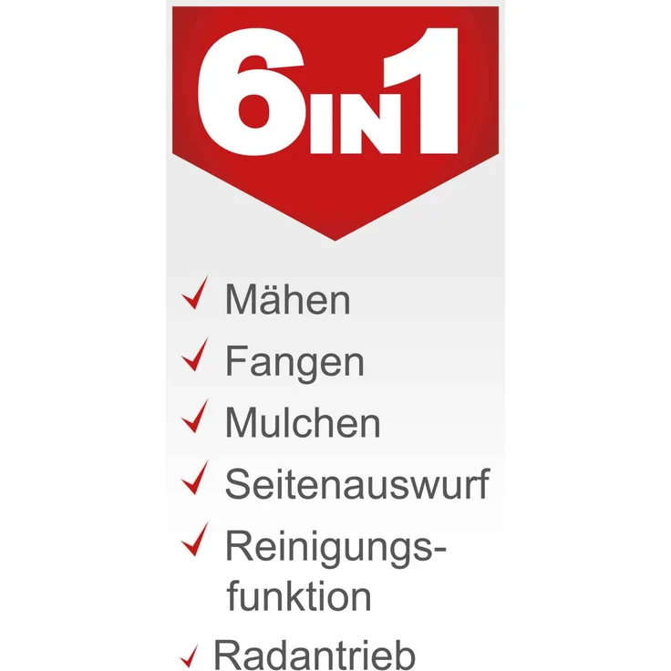 Scheppach Benzin Rasenmäher MS225-53 mit Radantrieb | 53cm Schnittbreite | 65L Fangbox | Höhenverstellung 7 Stufen | Seitenauswurf & Reinigungsfunktion | Mulchmäher | inkl. Motoröl – Bild 2