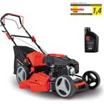 Scheppach Benzin Rasenmäher MS225-53 mit Radantrieb | 53cm Schnittbreite | 65L Fangbox | Höhenverstellung 7 Stufen | Seitenauswurf & Reinigungsfunktion | Mulchmäher | inkl. Motoröl