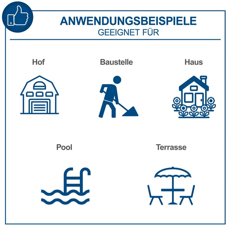 Scheppach Hochdruckreiniger HCE2600 inkl. 8-TLG. Zubehör | 180bar Arbeitsdruck | 2400W Leistung | 5m Hochdruckschlauch | Fördermenge 480 l/h | mobiler Flächenreiniger mit Bürsten – Bild 2