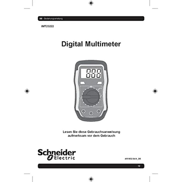 Schneider THORSMAN Digital Multimeter mit LCD-Display beleuchtet Kategorie 3 - 600V – Bild 2