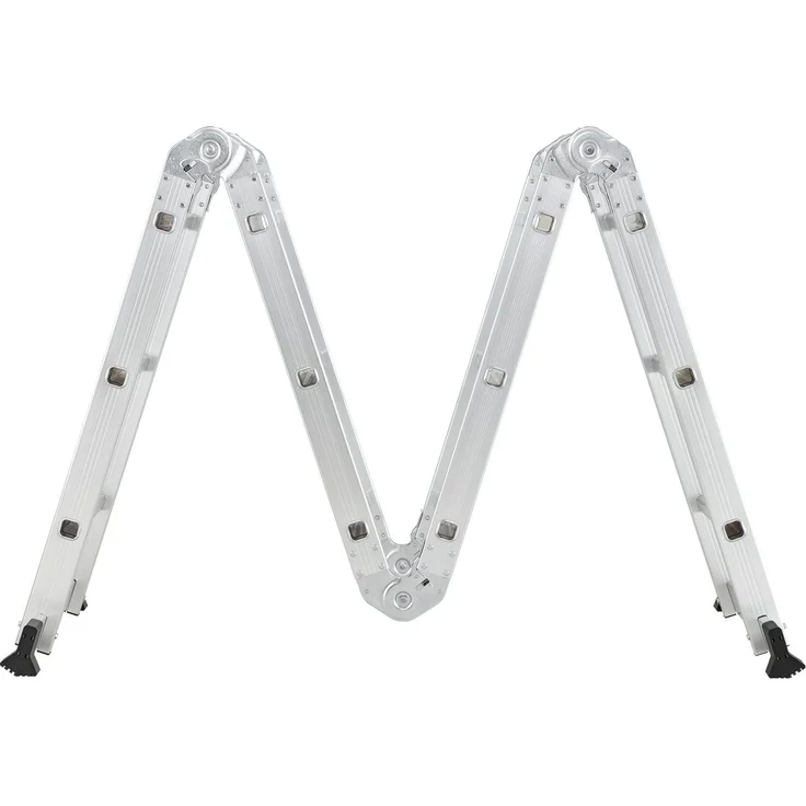 Juskys Aluminium Multifunktionsleiter 3x4 Stufen - 3,6 m Länge klappbar – Leiter 4-teilig bis 150 kg - Gelenkleiter Klappleiter Stehleiter Aluleiter – Bild 7