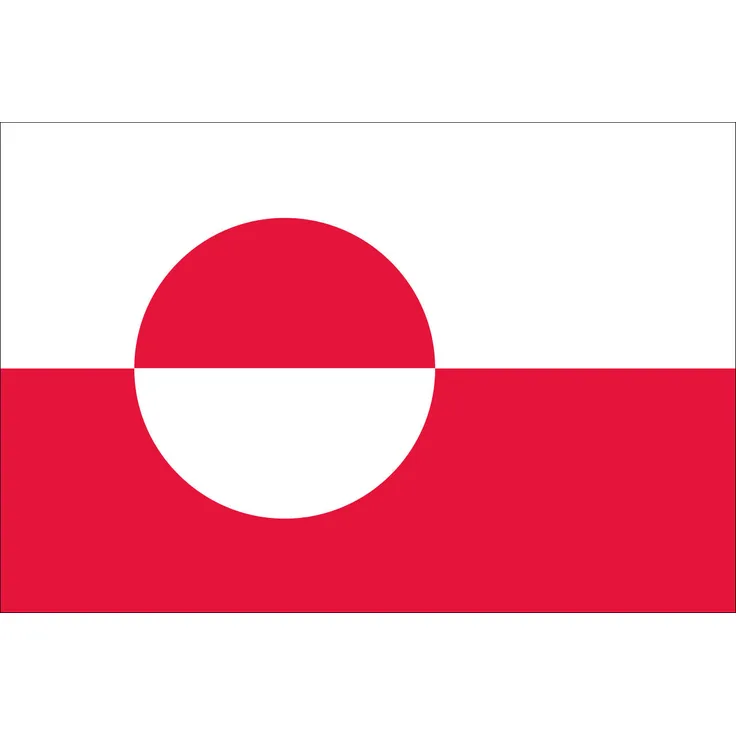 Flagge Grönland 110 g/m² ca. 20 x 30 cm
