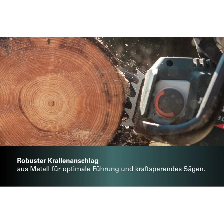 Metabo Akku Kettensäge MS 36-18 LTX BL 40 (2x 18 Volt, Li-Ion, 40 cm Schwert, wartungsfreier bürstenloser Motor, automatische Kettenschmierung) ohne Akku und Ladegerät, im Karton – Bild 7