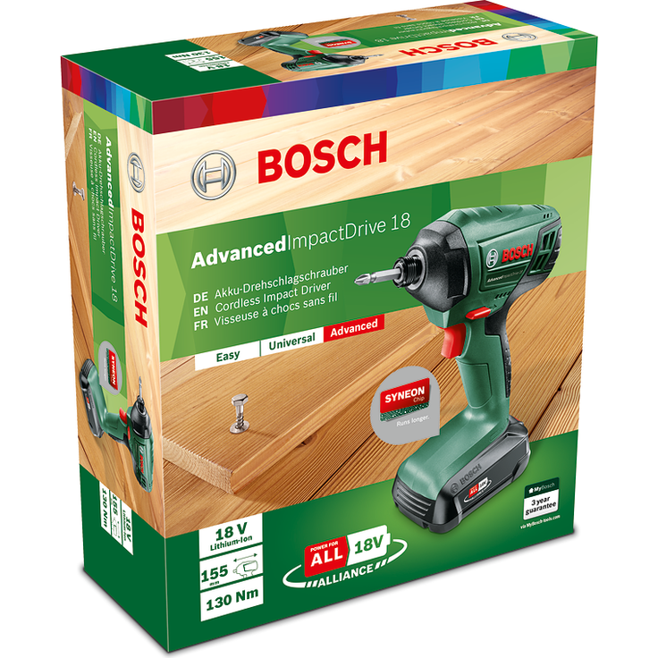 Bosch Advanced ImpactDrive 18 0603980303 Power for All 18V Akku-Drehschlagschrauber 1,5 Ah ohne Akku ohne Ladegerät im Karton – Bild 7