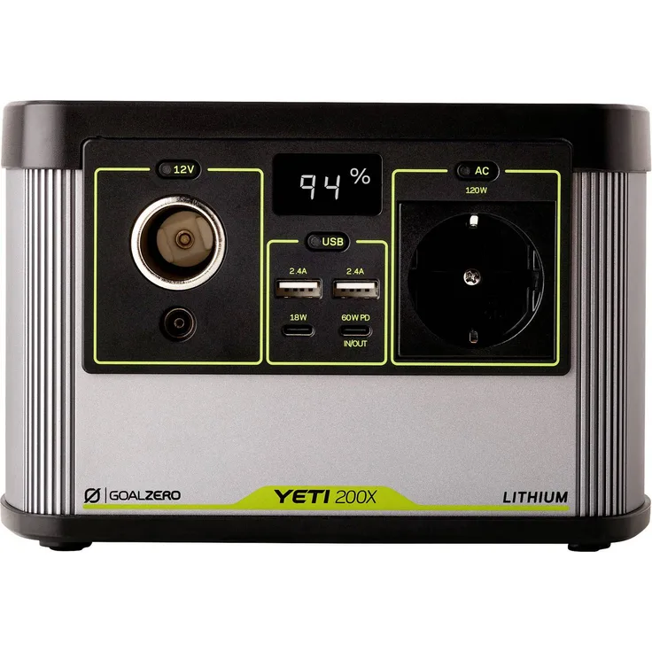 Goal Zero Yeti 200X Portable Power Station - 230 V 13 Ah ( 22080 ) Kraftwerk / Generator / Energiespeicher Li-ion NMC 187Wh (14.4V, 13Ah)