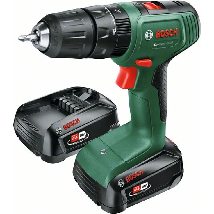 Bosch EasyImpact 18V-40 06039D8108 Power for All 18V Akku-Schlagbohrschrauber 2 x 2 Ah Akkupacks PBA 18V 2.0Ah W-B mit Ladegerät mit Tragekoffer – Bild 4