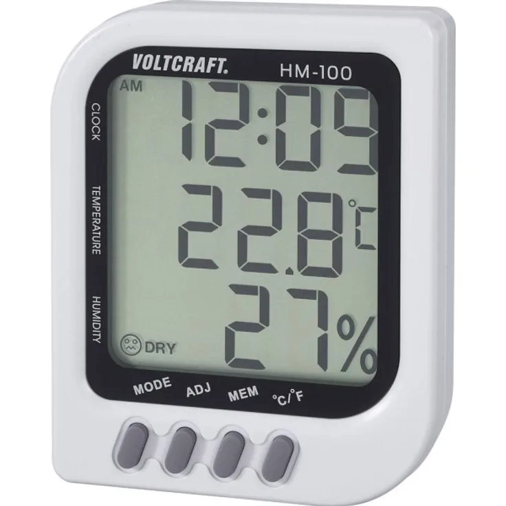 VOLTCRAFT HM-100 Luftfeuchtemessgerät (Hygrometer) 20% rF 90% rF