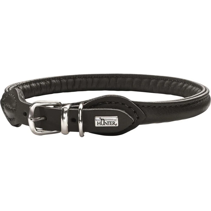 Hunter Hunde-Halsband Round & Soft schwarz S – Bild 1