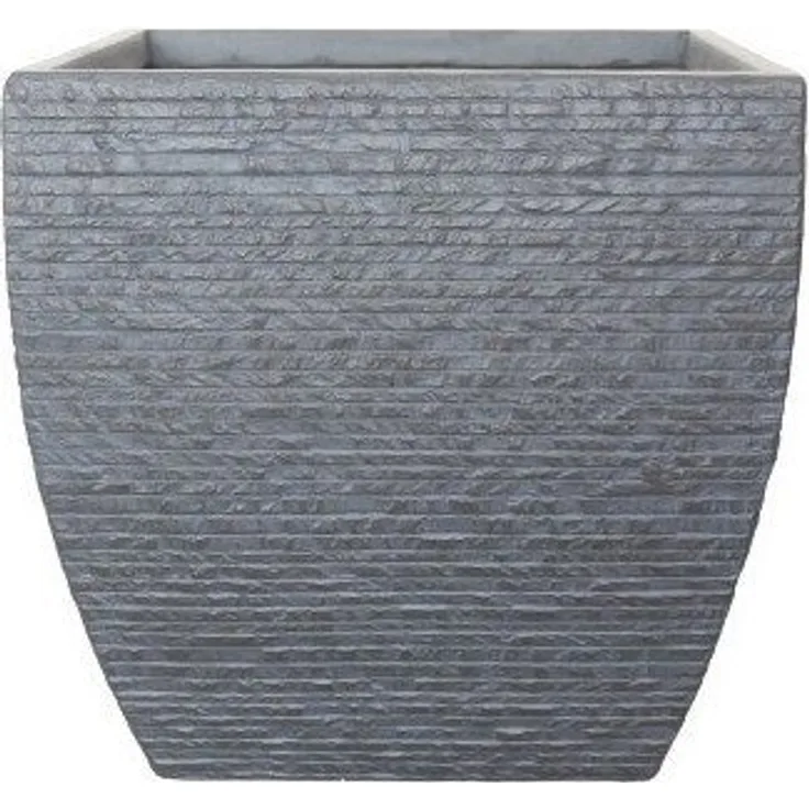 Trend Line Pflanzkübel TrendLine Pflanztopf aus Fiberglas in anthrazit, Schiefer-Brickoptik, 30,5 x 30,5 x 30,5 cm