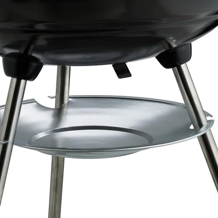Relaxdays Fahrbarer Kugelgrill in Schwarz, Grillwagen mit großer Grillfläche und regelbarer Luftzirkulation – Bild 8