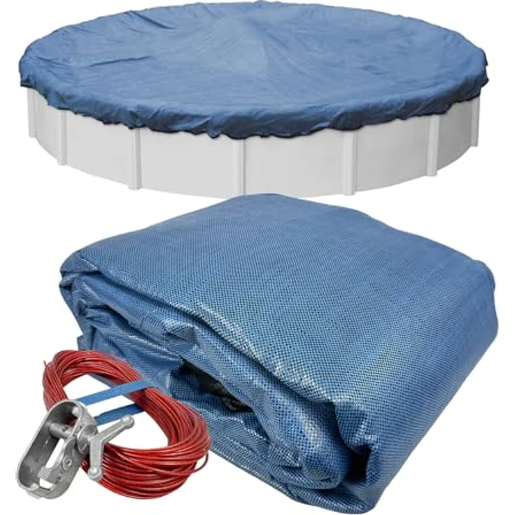 Robelle 3812 Mesh Winter Cover für 12 , rund 30212 Aufstellpools,  	18-ft. Pool 04 - XL blau – Bild 2