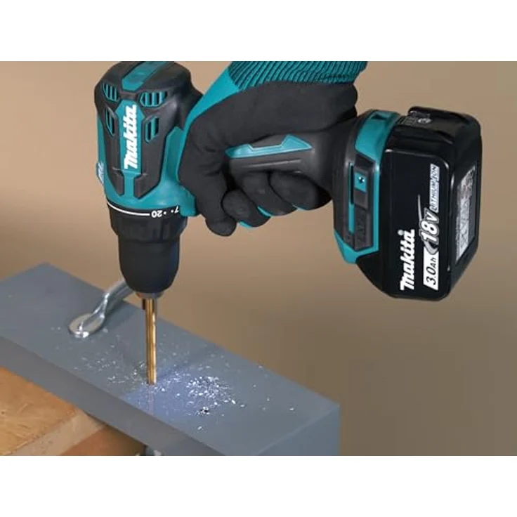 Makita DHP490RFX3, Akku-Schlagbohrschrauber mit bürstenlosem Motor, 20 Drehmomentstufen, Holzbohrleistung bis 38 mm, Stahlbohrleistung bis 13 mm, nur 1,4 kg – Bild 16