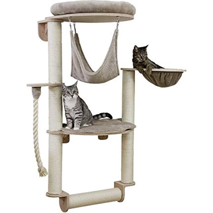 Kerbl 84459 Wandkratzbaum Dolomit Grappa Pro, 70x66x138, Taupe, 10.349 kg – Bild 5