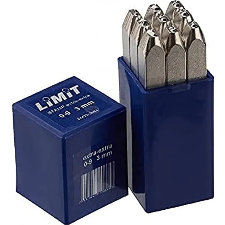LIMIT 244330601 Limit Zahlenstempel für Edelstahl und Metall, 7 mm Höhe
