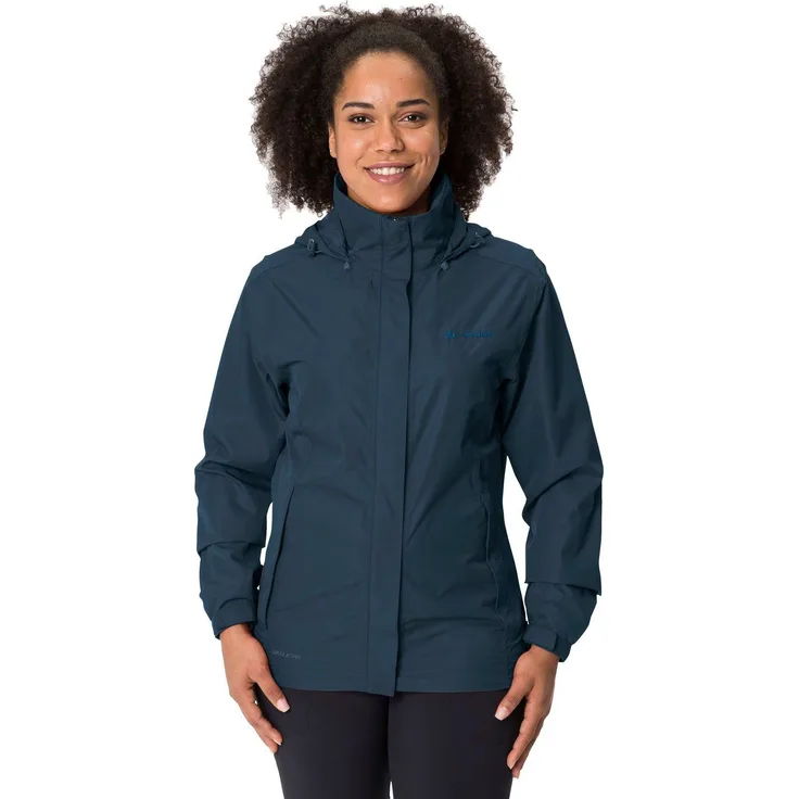VAUDE WOMEN'S ESCAPE LIGHT JACKET, Outdoorjacke mit wasserdichten Materialien, frischen Farben und verstaubarer Kapuze