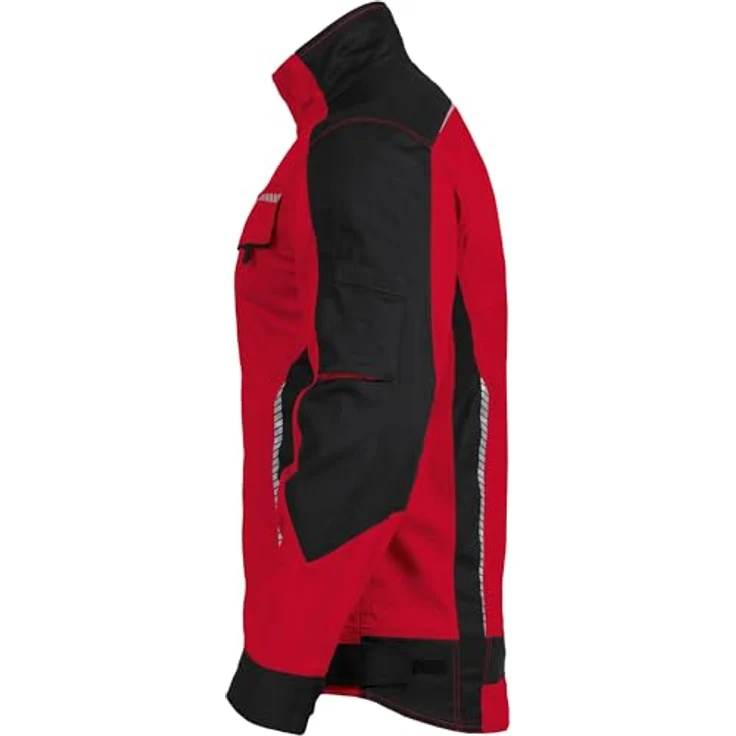 Leibwächter Flex-Line Arbeitsjacke Herren, robuste Bundjacke, atmungsaktive Allwetterjacke, rot/schwarz, Größe 5XL – Bild 5
