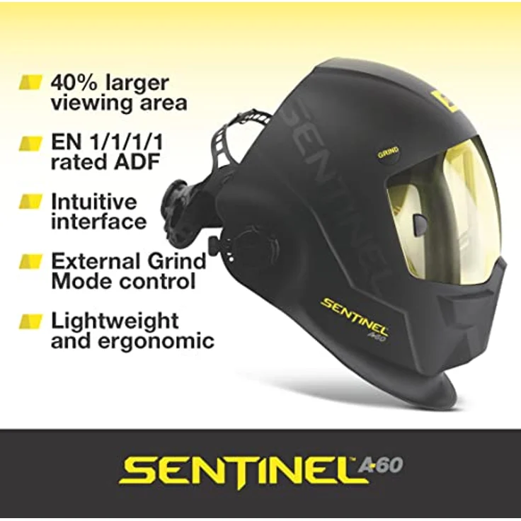Esab Sentinel A60, Selbstverdunkelnde Schweißhelme mit ADF-Technologie und optischer Klasse 1/1/1/1, leicht und komfortabel – Bild 8