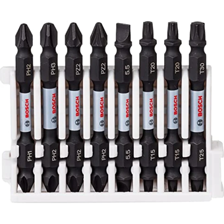 Bosch Professional Accessories 2608522344 Bosch Professional 8tlg. Schrauber Set (Impact Control, T-PZ-PH-SL Bits-Länge: 65mm, Pick and Click) – Bild 2