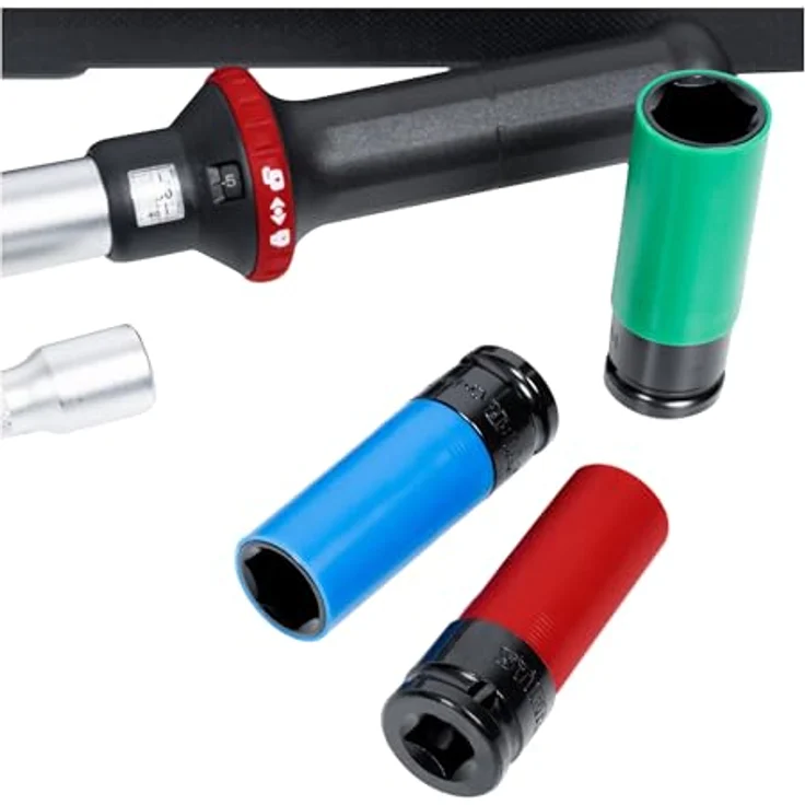 Stier Drehmomentschlüssel 1/2 Zoll, Rad-Montage-Set 40 - 200 Nm, 5-teilig mit hochpräziser Auslösegenauigkeit, Umschaltfunktion und Kalibrierzertifikat – Bild 3