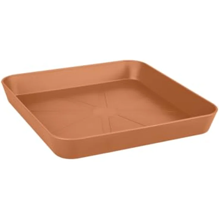 Elho Loft Urban Untersetzer Eckig 22 - Untersetzer - Tonrot - Außenzubehör - Ø 22 x H 3.1 - Mit Blick auf die Natur entwickelt, terra, 9270312227000 – Bild 2
