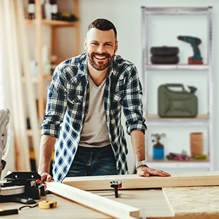 relaxdays Schwerlastregal Verzinktes Schwerlastregal mit 5 Ebenen, Silber, 500 kg Gesamttraglast – Bild 3