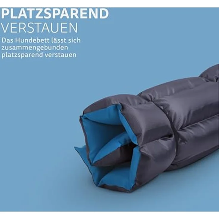 Bestlivings Hundematte 85x70cm (Blau) - Outdoor - wasserabweisend & atmungsaktiv - Hundebett gepolstert - waschbares Hundekissen für draußen – Bild 3