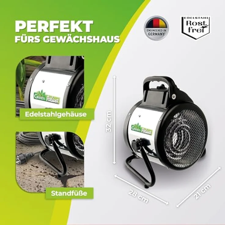 Bio Green Gewächshausheizung Palma Basic (Thermostat manuell) – Bild 3