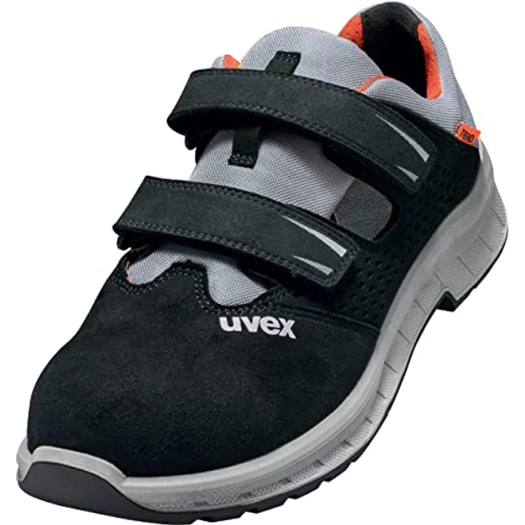 Uvex 2 Trend Halbschuh mit BOA Fit System, Sicherheitsschuhe S1 P SRC, Arbeitsschuhe für Herren, Schwarz/Grau/Orange, Größe 42 – Bild 1