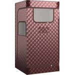 COSTWAY Sauna 1000W, 3L Dampfgenerator, mit Fußmassagegerät & Klappstuhl, Braun