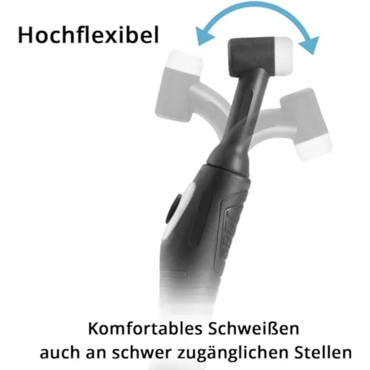 STAHLWERK WIG Schweißbrenner WP26F bis 200 A mit 3 m Schutzgas-Schlauchpaket, Eurozentralanschluss und Flex-Kopf für MIG MAG Schweißgeräte – Bild 4
