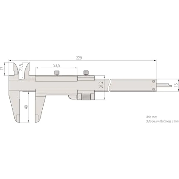 Mitutoyo 532-119 Messschieber mit Feineinstellung, 0-130 mm – Bild 5