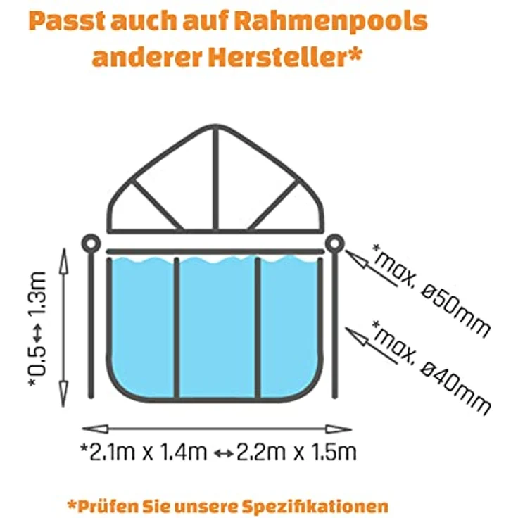 EXIT Pool Abdeckung 220x150cm – Bild 4