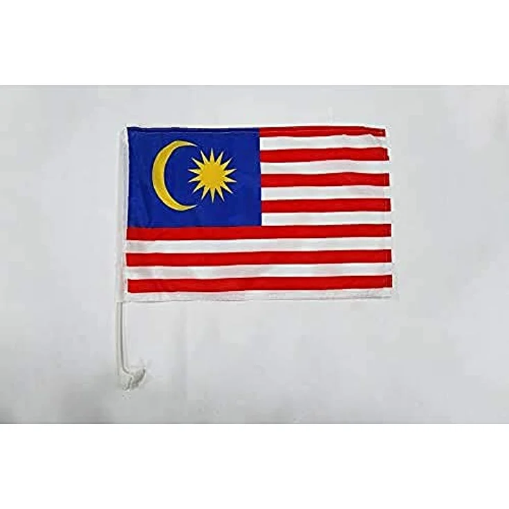 AZ FLAG Autofahne Malaysia, 45x30 cm, Polyester mit stabiler Aufhängung für Auto