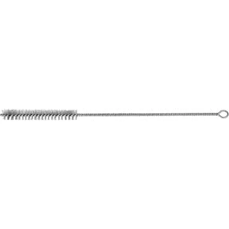 Lessmann Zylinderbürste mit Öse, Ø 15 mm, 300 mm Gesamtlänge, transparenter Nylon PA-Besatz, verzinkter Drehdraht, zur Reinigung von Rohren und Zylindern, Made in Germany – Bild 1