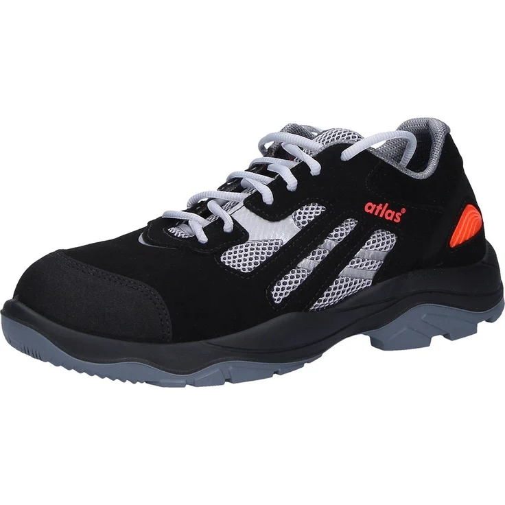 Atlas Schuhe Flash 2005 XP Arbeitsschuh, Aluminiumkappe, metallfreie Durchtritthemmung, schwarz/rot – Bild 1
