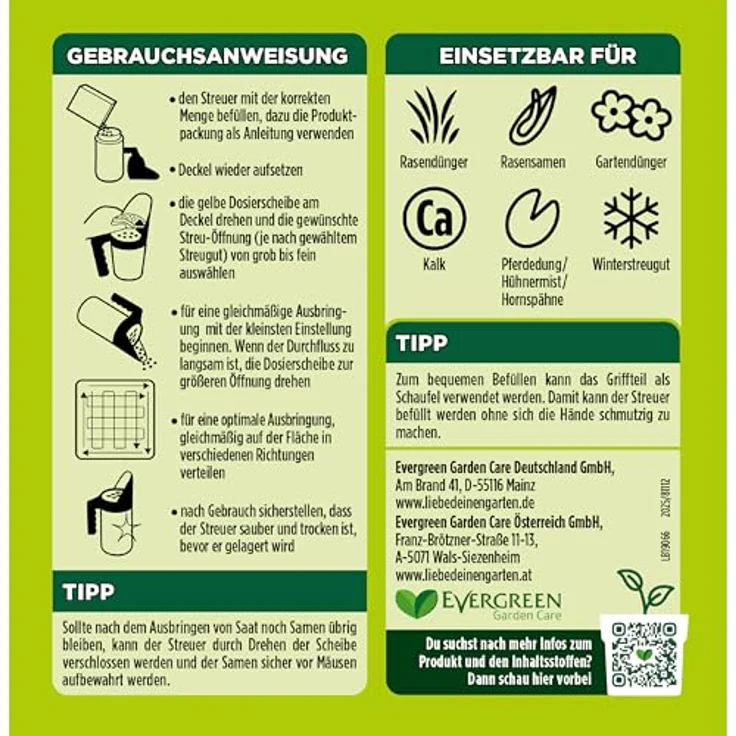 Substral Universal-Handstreuer, Streugerät für Rasendünger und Winterstreugut, mit verstellbarer Dosierscheibe, grau – Bild 3