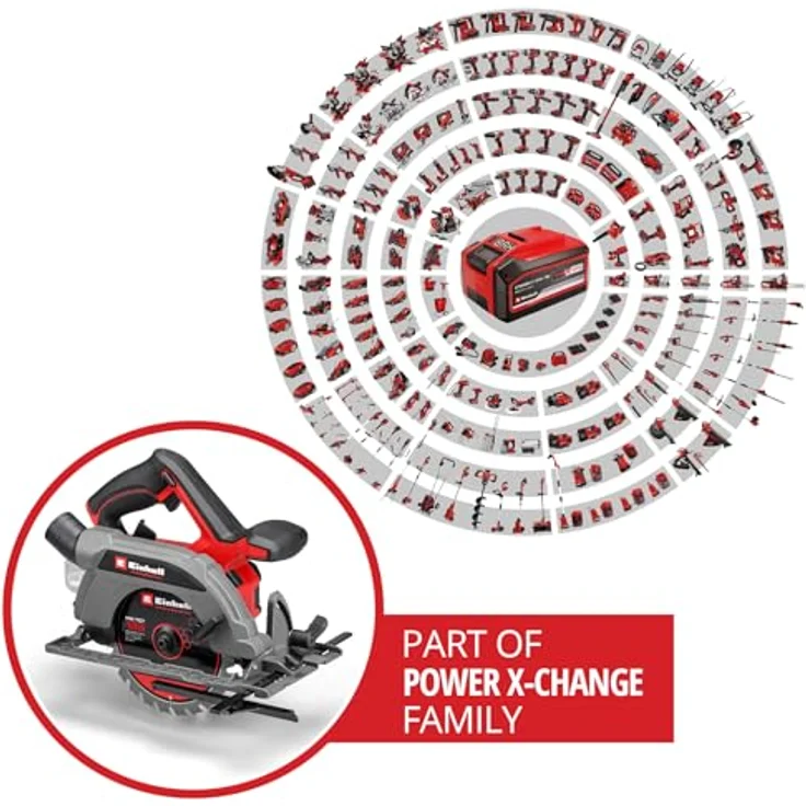 Einhell Akku-Handkreissäge TP-CS 18/165 Li BL - Solo, bürstenloser Motor, 165 mm Sägeblatt, elektrisch gebremst, inkl. LED-Licht, ohne Akku und Ladegerät – Bild 2