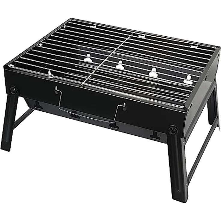 AGM Holzkohlegrill Picknickgrill Edelstahl Kleiner Grill Portable Campinggrill Abnehmbare BBQ Grills für Outdoor Garten Party