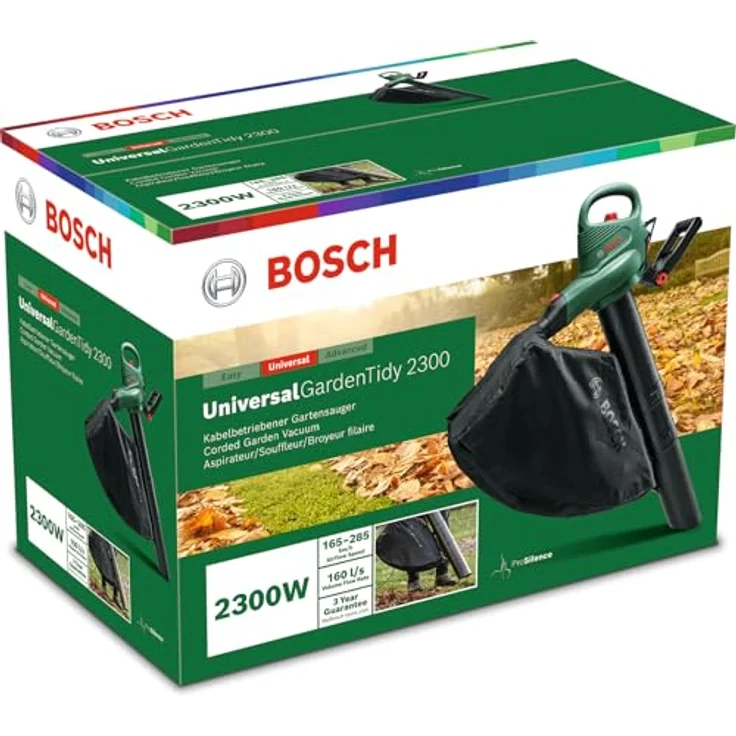 Bosch elektrischer Laubsauger/Laubbläser UniversalGardenTidy 2300 (2300 W, Fangsack 45 l, stufenlose Drehzahleinstellung, zum Blasen, Saugen und Häckseln von Laub, im Karton) – Bild 3