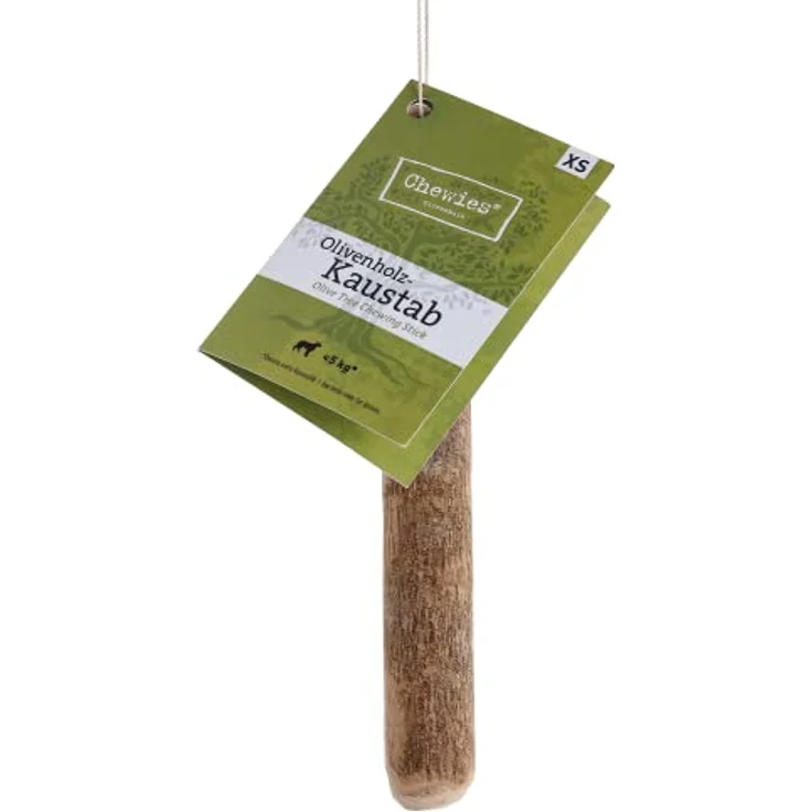 Chewies Kauknochen Hunde-Spielzeug aus Olivenholz für Hunde - 100 % natürliches Hundezubehör risikoarm & langlebig - Größe XS: Für Hunde bis 5 kg Körpergewicht – Bild 2