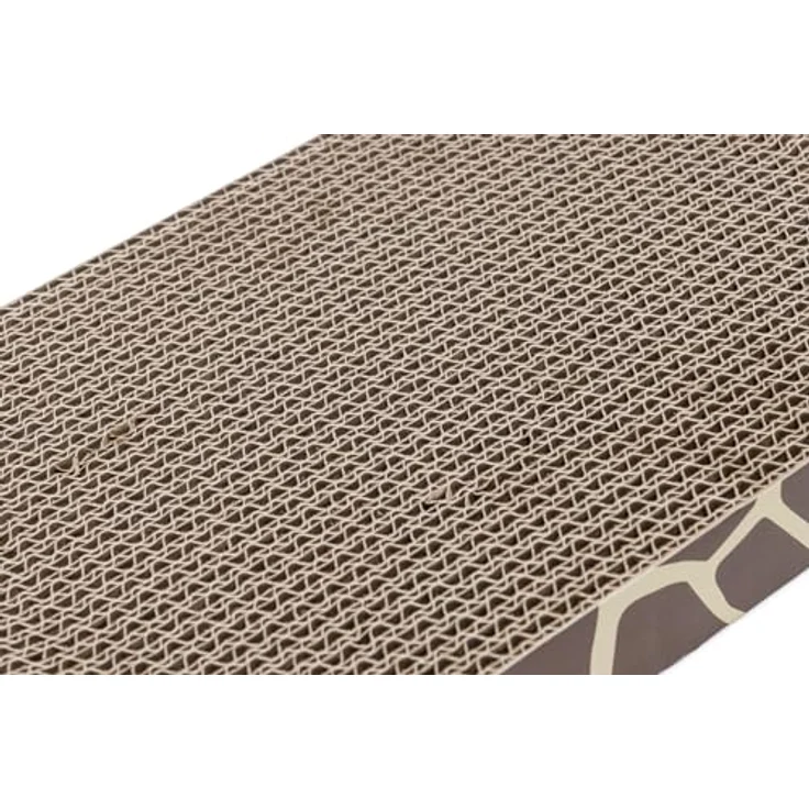 Karlie Karton Kratzbrett Giraffe, beidseitig verwendbar aus recyceltem Karton, inkl. Catnip, 44 x 21,5 x 5,5 cm – Bild 4